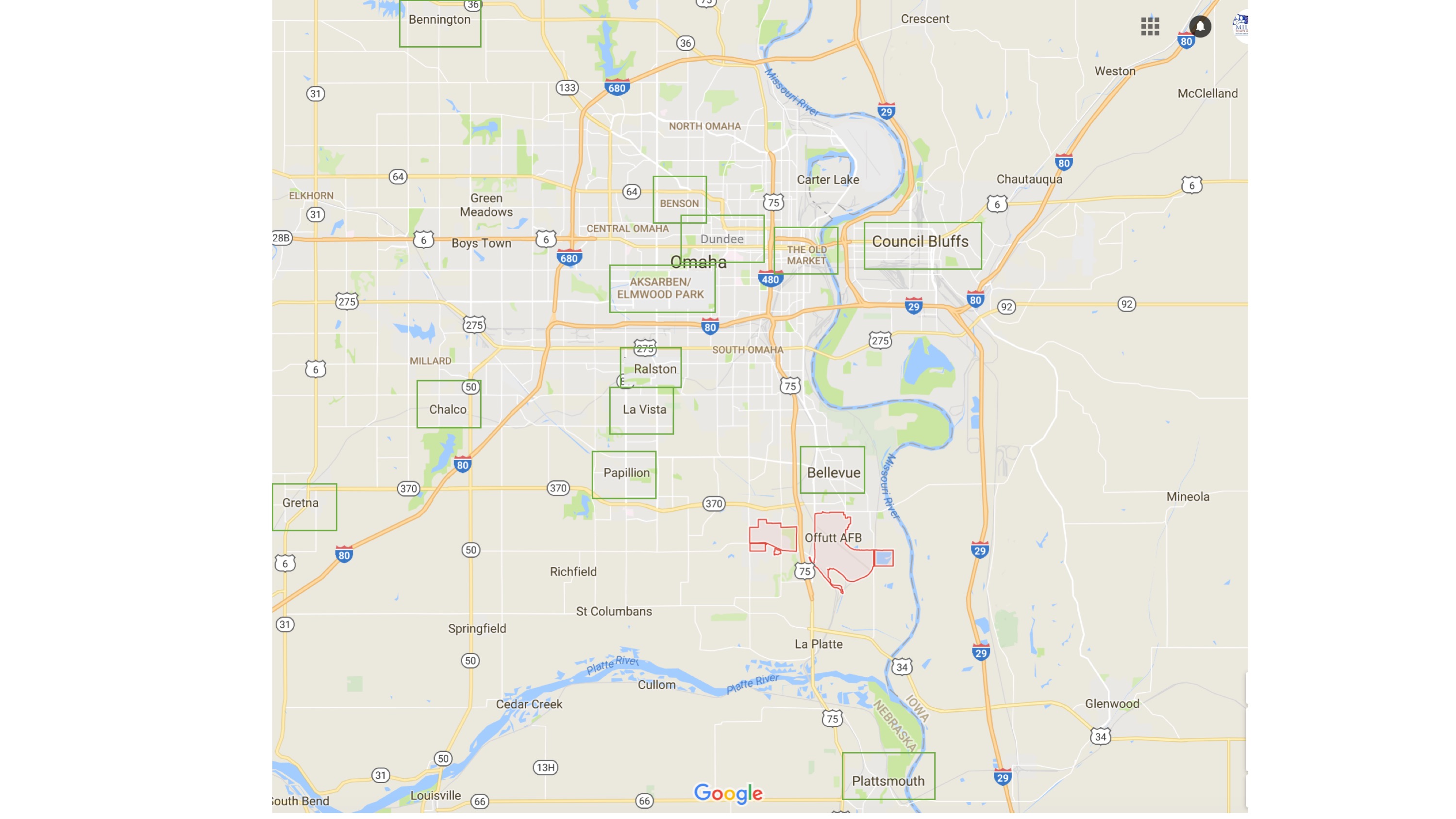 Neighborhoods in Omaha near Offutt AFB